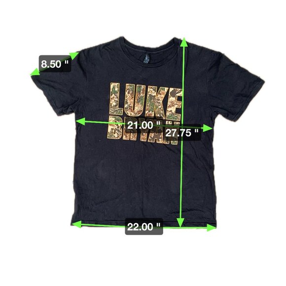 Luke Bryan Camo Lettering Deer Logo [Large] Concert Tour T-Shirt Stag Head - Picture 2 of 4